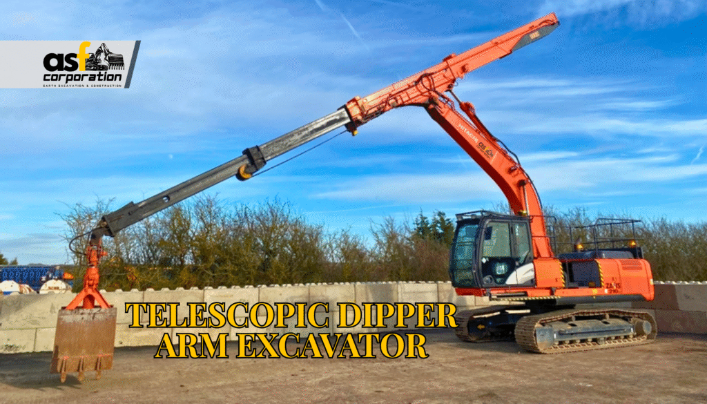 TELESCOPIC DIPPER ARM EXCAVATOR Background