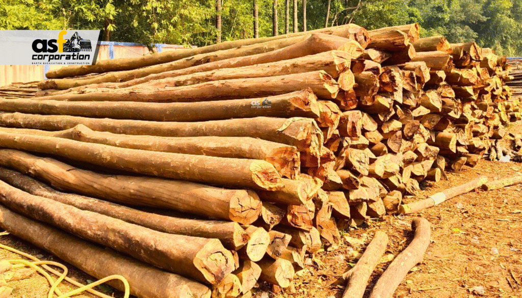 Timber or Wood Piling